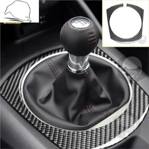 For Mazda MX-5 ND Miata 2016-up MX5 Roadster Gear Shift Surround Carbon Fiber Cover Sticker Gearbox Frame Trim Accessories