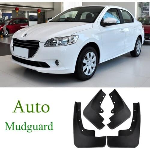 For Peugeot 301 Mudflaps 2014 2015 2016 2017 2018 Car Front Rear Mudguards Fender Flares Splash Guards Mud Flaps Fenders 4Pcs