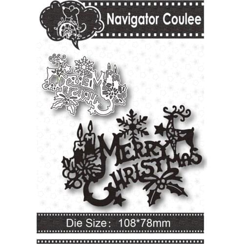 Metal cutting mold Christmas Deer Snowflake Candle Clear stamps Cut decoration Creative embossing DIY craft New arrival 2021