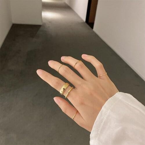 Rings for Women Simple Elegant Geometry Women Ring Set Birthday Gift Party Jewelry Accessories Wholesale