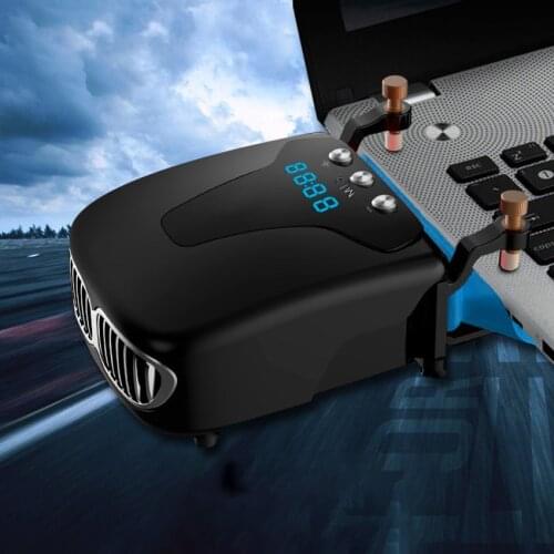 Laptop Cooler with Temperature Display, Portable Gaming Notebook Radiator Cooling Fan, Adjustable Speed Auto-Temp Detection