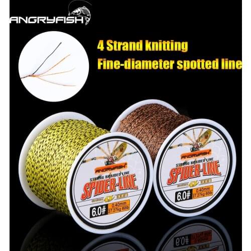 Angryfish Spider-Line Series 100m/300m/500m PE Braided Fishing Line Camouflag 4 Strands 10- 60LB Multifilament Fishing Line