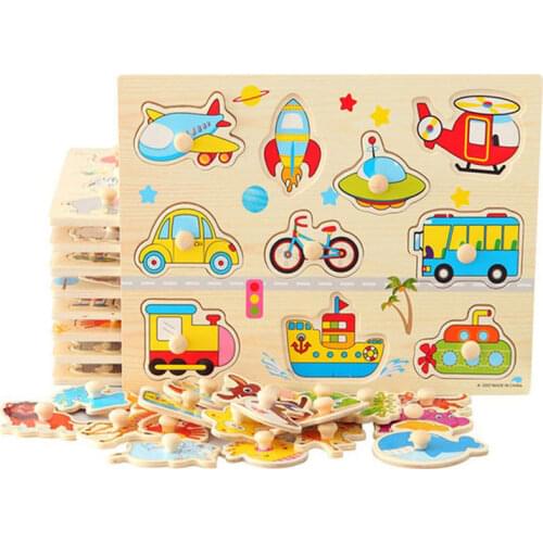 Montessori Materials Sensorial Vehicles with Knobs Montessori Educational Wooden Toys For Children Early Learning