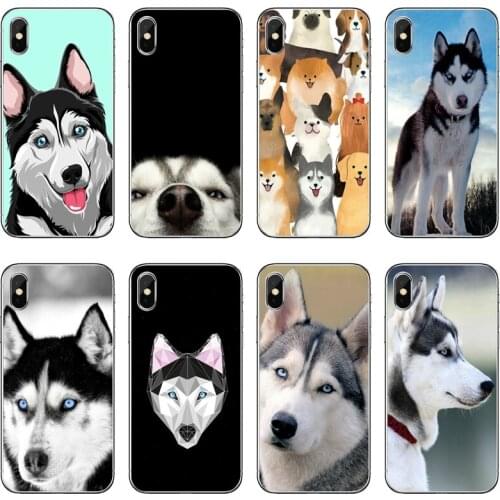 Cute Husky Puppy Dog Accessories Phone Case For iPhone 12 11 Pro Max Mini XS Max XR X 8 7 Plus 6 6S Plus 5 5S SE 2020