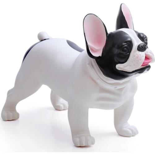 Cartoon Style Bulldog Decoration Simulation Dog Statue Window Photography Props Living Room Desktop Home Decor A1331