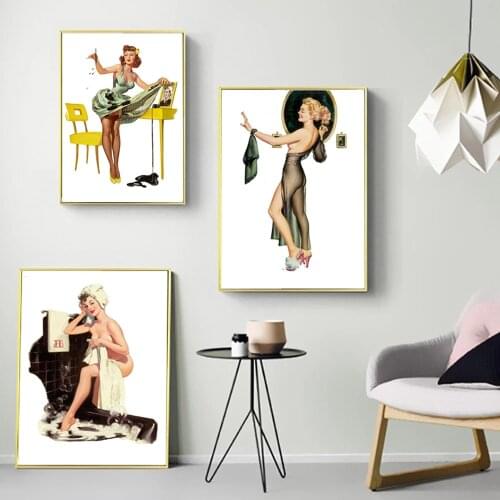 Sexy Nude Beauty Nordic Posters and Prints Women Girl Modern Wall Art Canvas Painting Pictures for Living Room Home Decoration