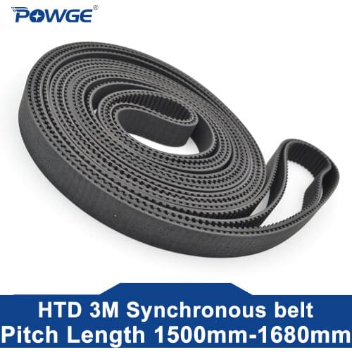 POWGE HTD 3M Timing belt C= 408 411 414 417 width 6/9/15mm Teeth 136 137 138 139 HTD3M synchronous 408-3M 411-3M 414-3M 417-3M