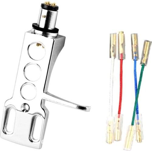 1Set LP Disc Record Player Phono Turntable Headshell 4 Leadwires for Turntable E56B