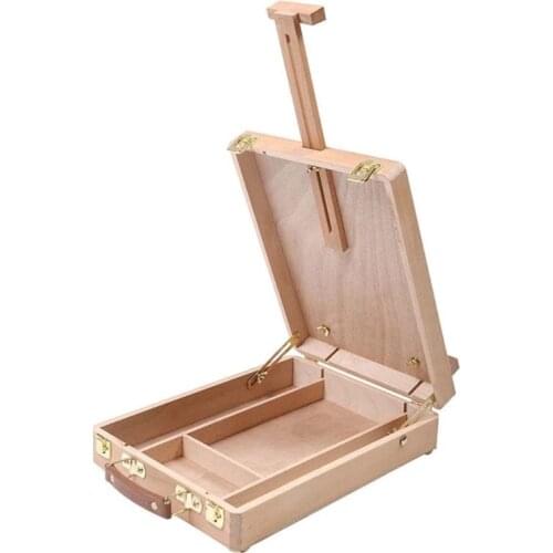Adjustable Table Sketchbox Easel Paint Palette Portable Wood Artist Desktop Case