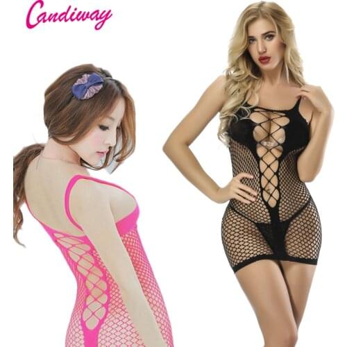 Sexy Dress Sheer Suspender Bodycon Skirt sleeveless Bodysuit Lingerie Mystery Fishnet Top Black Suspender Dress GA035