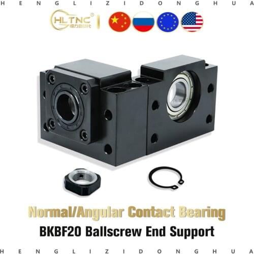 Ball screw Support BK20 BF20 to match screw 25mm SFU2505 SFU2510 SFE2525 ballscrew end support BK20 /BF20 BKBF20 1set