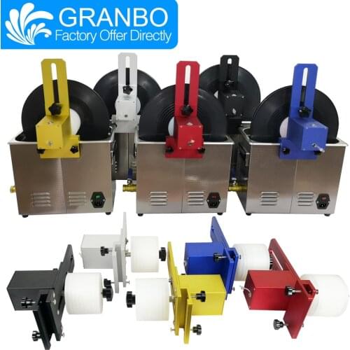 Granbo Vinyl Record Ultrasonic cleaner 6.5L 180W With Aluminum alloy Bracket For EP Discs 6RPM motor LP CD needle tracks
