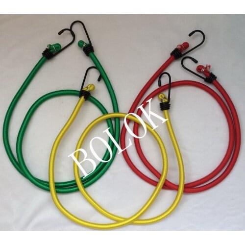 100PCS/Lot 8mm *120cm length tent elastic cords bungee elastic Rope Tied High Luggage Rope with hook in both end