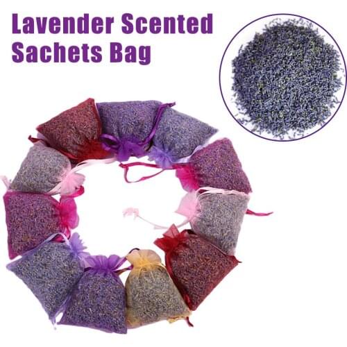15Pcs Lavender Scented Sachets Bag For Closets Drawers Durable Multi-purpose Filled With Naturally Dried Lavender Flower Buds