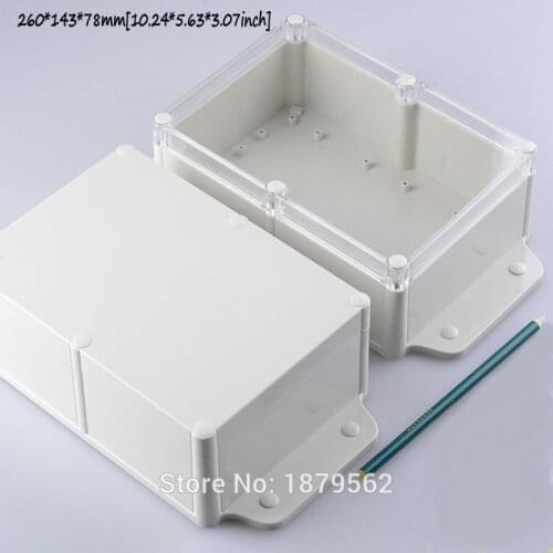 [2 styles] 260*143*78mm wall mount enclosure abs project box ip68 waterproof enclosure housing DIY junction control outlet box