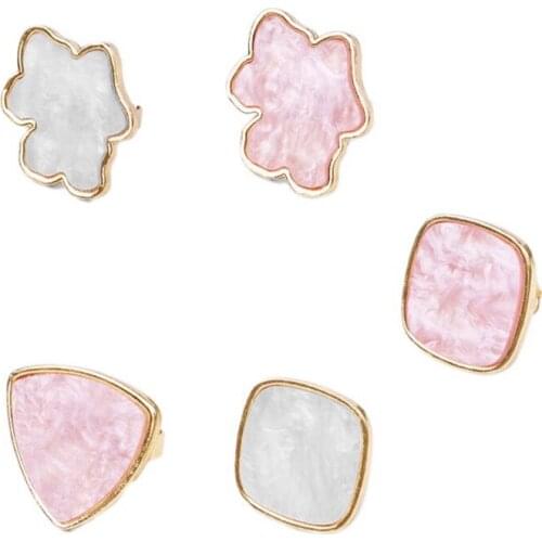 5Pc Resin Color Nail Art Ring Palette Eyelash Glue Adhesive Pallet Eyelash Extension Nail Art Palette Tools