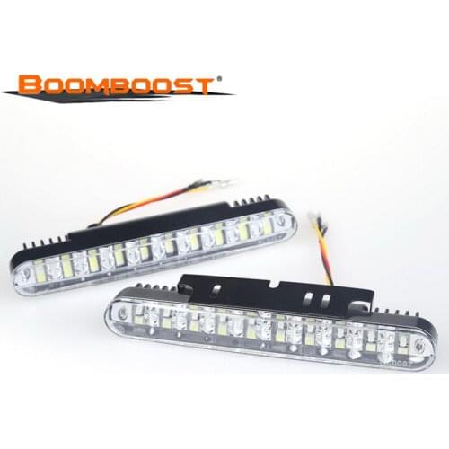 6000K 12W With Turn 1pair Auto Parking Driving Lamp Super White 30 LED Car Running Light