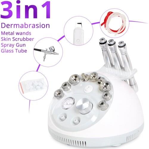 New Coming 3 In 1 Moisture Acne Treatment Facial Care Skin Scrubber Tightening Whitening Microdermabrasion Machine