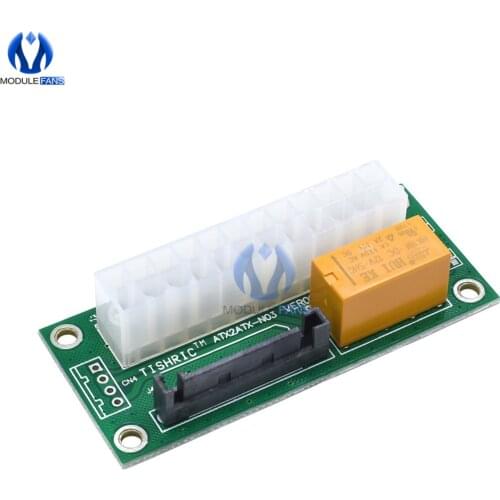 ATX To SATA Molex 24Pin 24P Power Supply Connector Adapter Triple Relay Add2PSU Sync Synchronous Starter Extender Cable Card