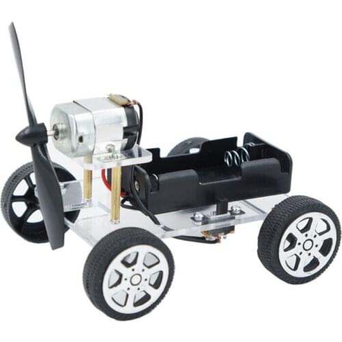 Wind-powered Car Science Experiment Puzzle Assembled Childrens Electric Toy Technology Science Toys Educational Kits Hot