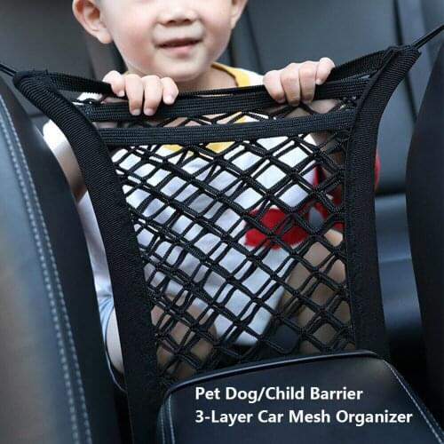 Car Handbag Holder Auto Seat Back Middle Storage Bag Car Organizer Box Universal Mesh Hanging Pocket Net Travel Bag Accessories