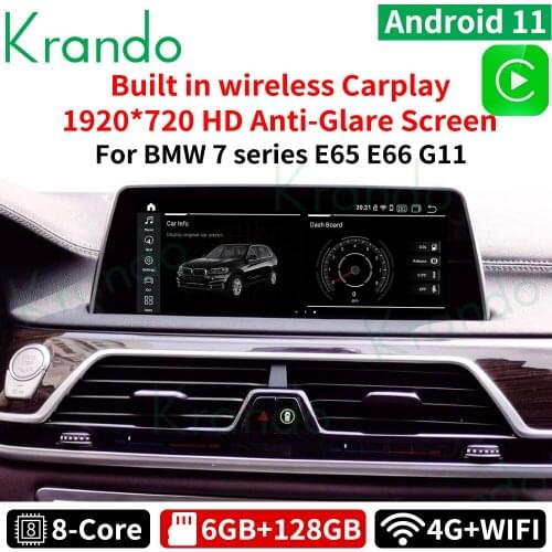 Krando Qualcomm Android 9.0 4G 64G 8.8'' Car Navigation Audio for BMW 7 Series E65 E66 2004-2009 Radio Multimedia 8 Core WIFI