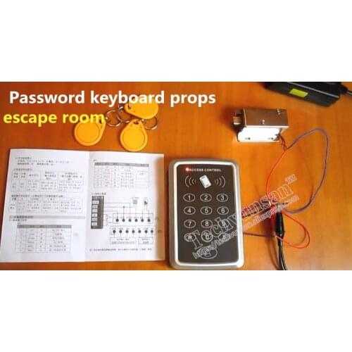 FREE shipping with electromagnetic lock Cipher keyboard switch IC induction unlock entrance guard machine game room escape prop