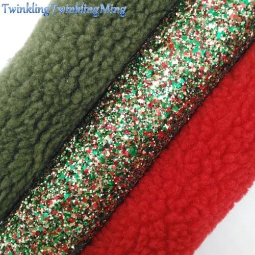 Mixed Colors Glitter Fabirc, Faux Leather Fabric, Immitation Goat Fur Sheets For Bow A4 21x29CM Twinkling Ming XM530