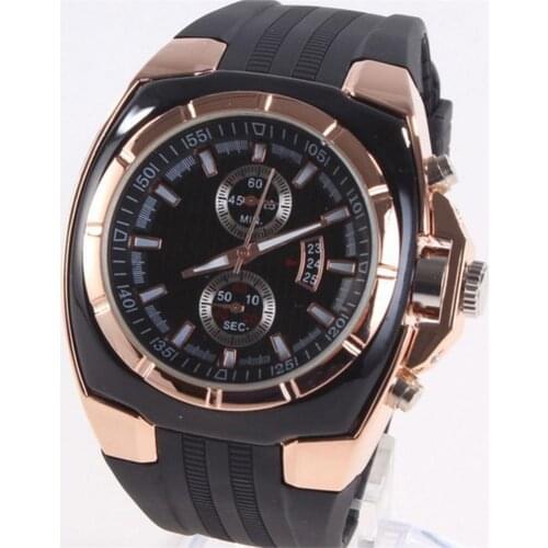 Hot Watch Big Round Dial Black Silicone Quartz Analog Design Men Sport Watch male sports Wristwatch mascuion Relogio Feminino