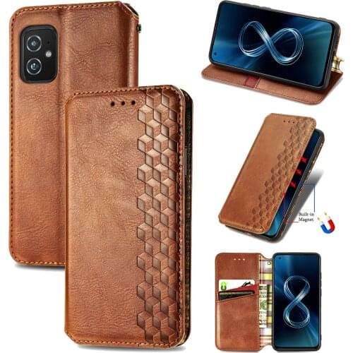 Zenfone8 5G ZS590KS Flip Case Leather 360 Protect Magnetic Book Shell for Asus Zenfone 8 Case Asus 8 ZS 590 KS Wallet Shockproof