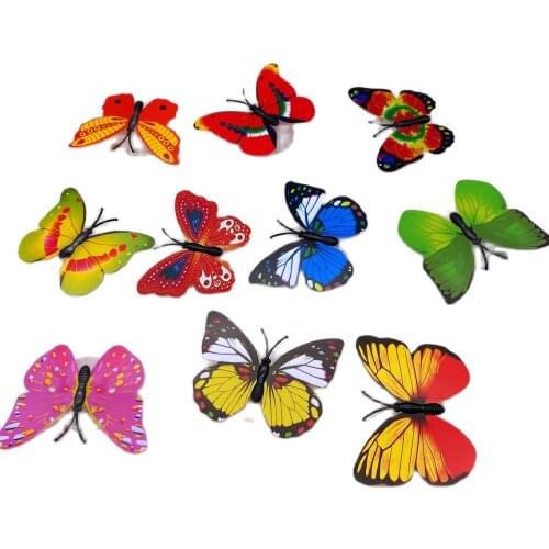 Color light Butterfly Wall Stickers easy installation night light Home living kid room Fridage bedroom decor