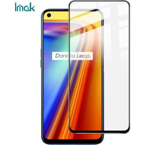 Realme 7 Glass Screen Protector IMAK Pro+ Series Full Screen AB Glue Tempered Glass for Realme 7 Pro