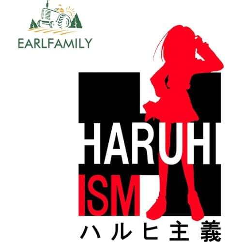 EARLFAMILY 13cm x 8.9cm for SUZUMIYA HARUHI Post Auto Bumper Car Stickers Vinyl Material Decal Car Styling Window Decoration