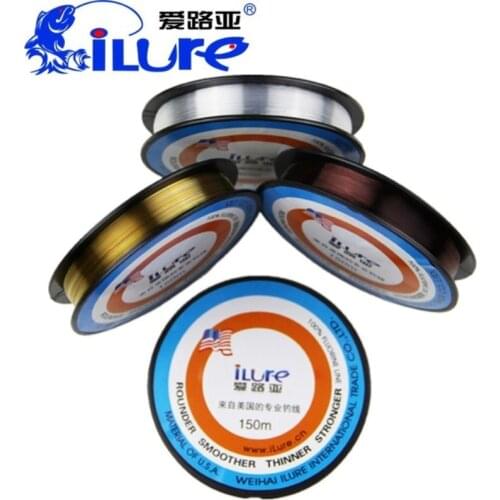 ILure 150m 3colors 0.4#-5.0# 100% Japanese Fluorocarbon Fishing Line Monofilament Carp Wire Leader Lines Tresse Peche Fly Line