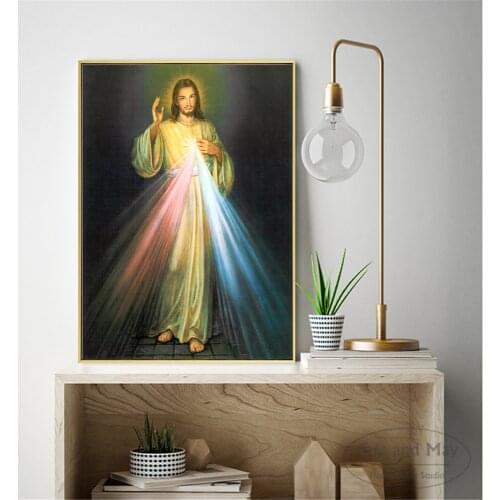 Jesus Light Canvas Painting Wall Art Nordic Decoration Home Modern Poster For Living Room Unframed Print Pictures