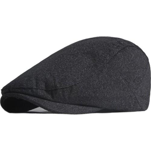 Cotton Spring Summer Fashion Joker Solid Color Newsboy Caps Flat Peaked Cap Men and Women Painter Beret Hats 120