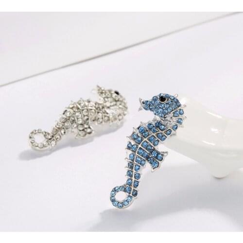 Buttons Free shipping 34*12mm pretty seahorse rhinestone button slider embellishment DIY Invitation Accessory 50PCS(BTN-5408)