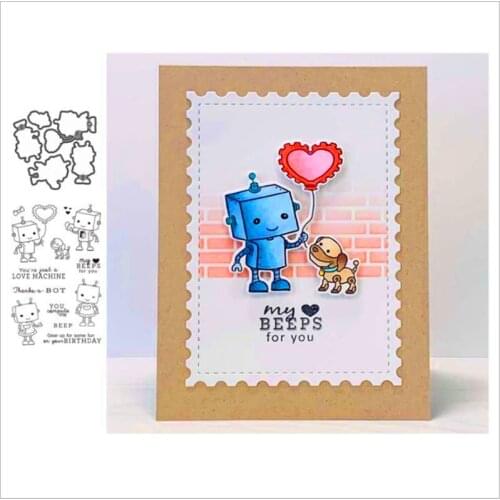 LOVE Metal Cutting Dies And Clear Stamp Stencil For DIY Scrapbooking Stencil Cut Cutter Card Embossing Silicone Clear Stamp