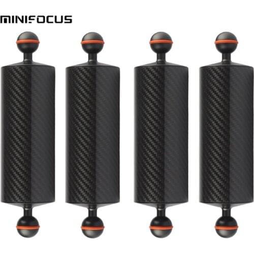 MINIFOCUS 4 x 8" / 20.5 cm D60mm Carbon Fiber Underwater Float Ball Arm for Diving Tray Video Light/Strobe mounting (4 PCS)