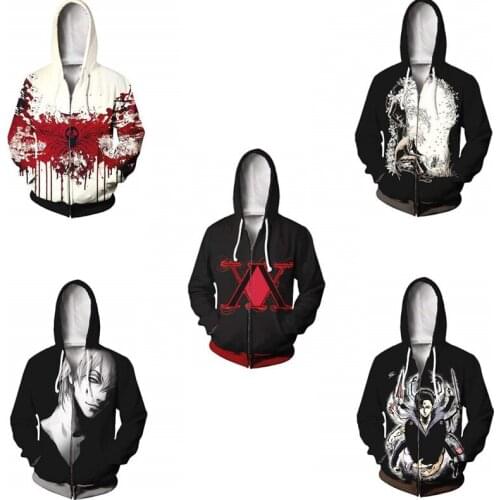 Hunter X Hunter Men Hoodie Hisoka Cosplay Sweatshier Anime Kurapika GON FREECSS Hoodie Fashion Pullover Male