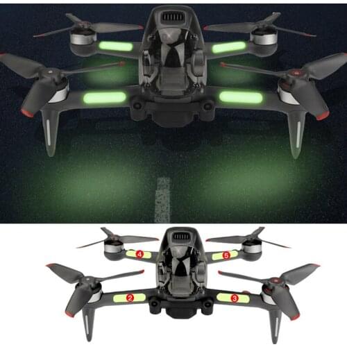 2PCS Replacement Luminous Sticker Night Flight Sticker Fluorescent Stickers for DJI FPV Combo Drone Aircraft Accessories