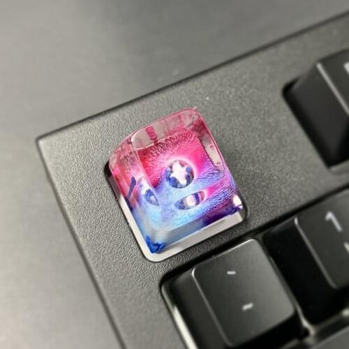 New 1 piece handmade resin keycap for MX switch mechanical keyboard resin diy crystal key cap SA profile