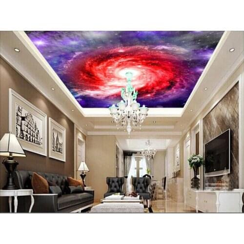 Custom universe wallpapers, cosmic star bedroom ceiling wall murals for hotel KTV waterproof vinyl papel DE parede