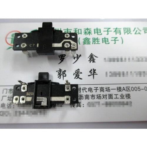 Original new 100% direct sliding push-pull potentiometer dimming import mixer fader single 20MM A10K B20K straight vane (SWITCH)