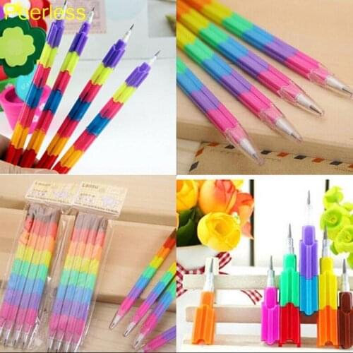 Peerless 4pcs /Lot Building Block Pencils Creative Stationery Pencil Kid Children School Office Supplies Prize Gift
