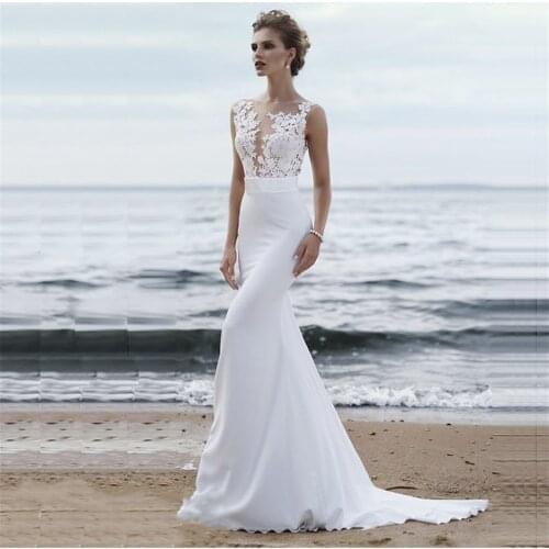 Verngo Boho Mermaid Wedding Dress Appliques Bride Dress Long Classic Sexy Wedding Dress 2019 Abendkleider