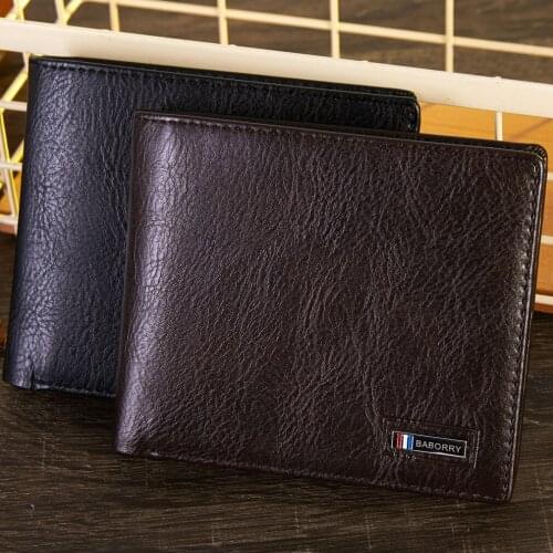 Portable Men Wallets Fashion Short Mens Wallet Pu Wallet Coin Purse Mini Small Wallet New Design Dollar Bag Credit Card Holder