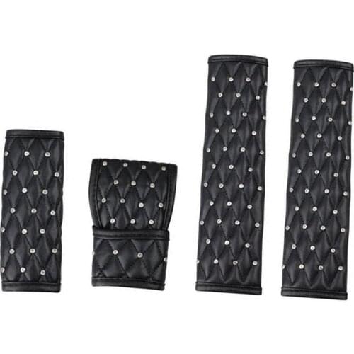 Universal Crystal Car Seat Belt Cover Diamond Hand Brake Gear Cover Auto Seat Belt Shoulder Pad Styling Car Interior Accessories
