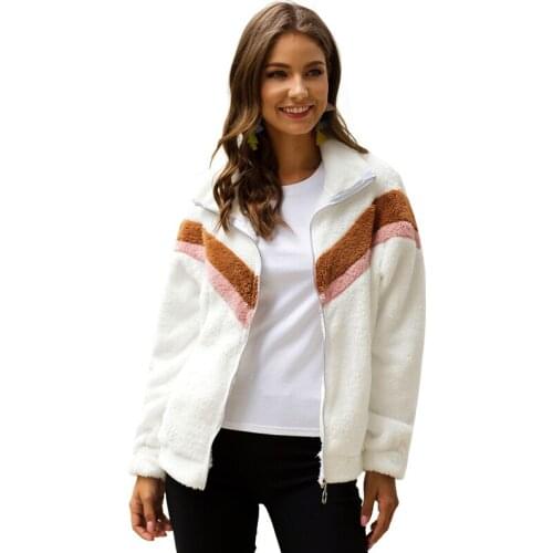 Women Zipper Pocket Contras Color Long Sleeve Turtleneck Plush Vintage Coat Sweatshirt Streetwear Casual Plus Size Sweatshirts