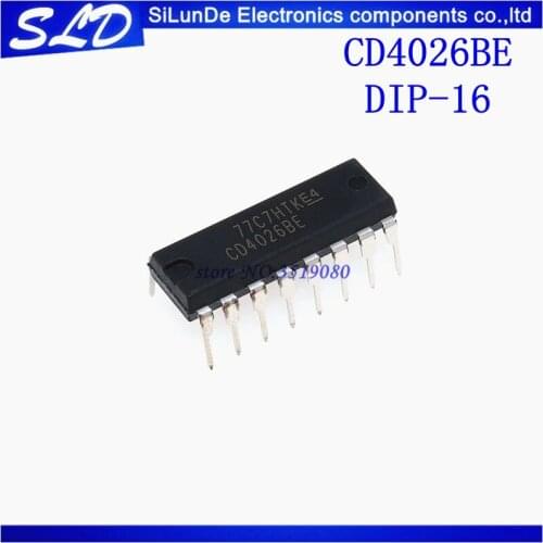 10pcs/lot CD4026BE CD4026 4026BE 4026 DIP16 new and original
